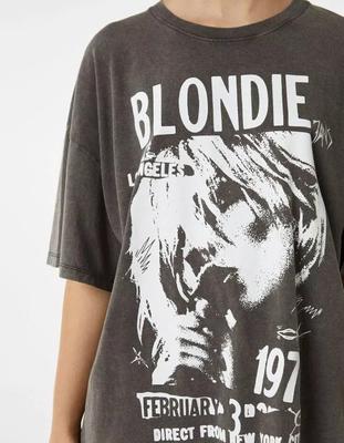 T-shirt Unisex Manica Corta Grafica Carbone Blondie Anni '90 Ristampa Digitale