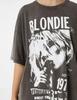 Blondie 90s Charcoal Graphic Short Sleeve Unisex T Shirt Reprint Digital