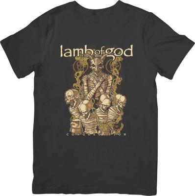 Lamb of God Music Unisex-Passform für Männer & Frauen Qualitäts-Baumwoll-T-Shirt Schwarz