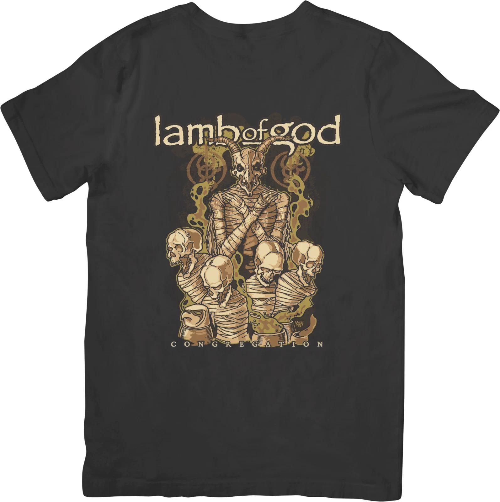 

Lamb of God Music Unisex Fit for Men & Women Quality Cotton T-Shirt Black 3XL