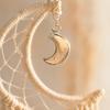 94x20cm Moon Dream Catchers White Alloy Accessories Wall Hanging Dream Catchers with Tassel Cotton Macrame Woven Dream Catchers