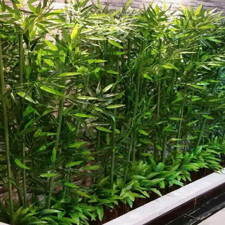 Artificial Bamboo Partition Screen with Encrypted Plastic for Indoor Floor Decoration