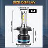 2PCS H4 Led Lamp No Copper Tube Led Lights DC12V For Car Led Headlight Bulb 3570 Chips 6500K Auto Car Mini Size Headlamps