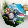 1pc Tom and Jerry Automatic Folding Umbrella - Compact 8-Rib Design, Durable Plastic & Iron1421L