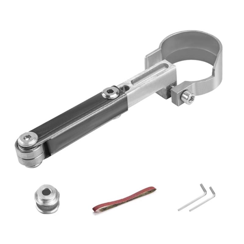 

Professional Woodworking Sanding Belt Adapter For 100 Type Angles Grinder Adjustable Tension Belt Sander Attachment 1