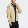Adidas Letter Print Loose Zipper Hoodie Long Sleeve Sweatshirt Unisex Hoodies Khaki IA9438
