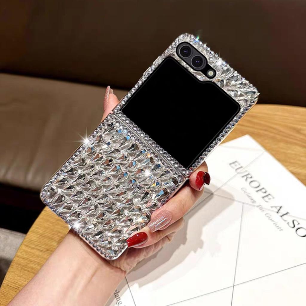 Luxury Full Screen Rhinestone Folding Phone Case For Samsung Diamond-encrusted Personality Phone Case