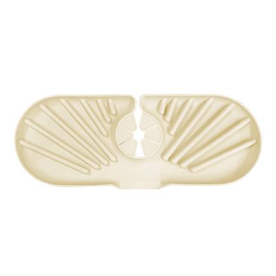 Silikon Musluk Matı Kaymaz Lavabo Sıçrama Koruyucu Damlatıcı Yakalayıcı Mutfak Banyo Sütlü Çay Rengi İçin