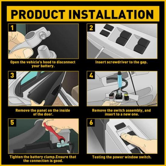 Master Power Window Switch for Hyundai 2011-2015 Sonata Front Left