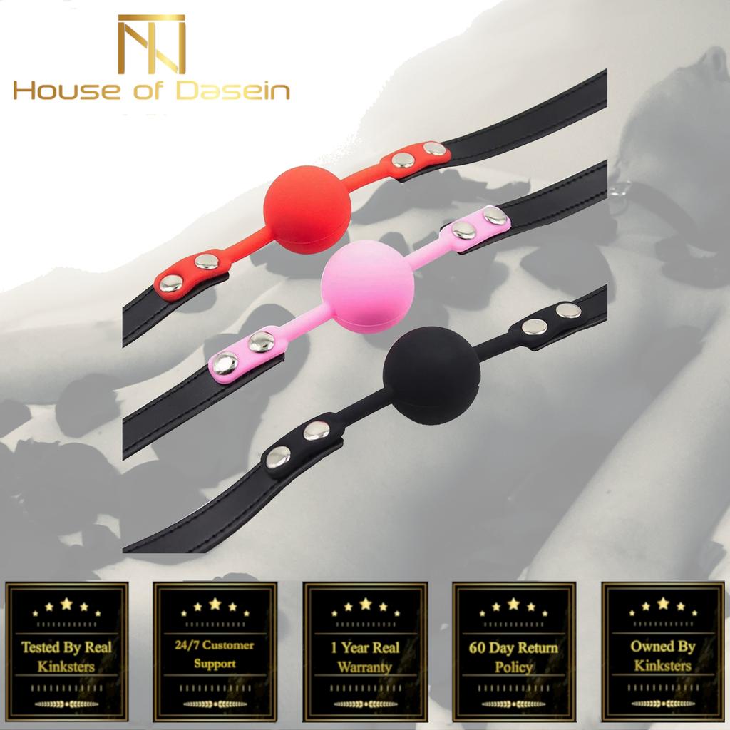 Silicone Ball Gag Red Pink Black Breathable   Restraint Gags