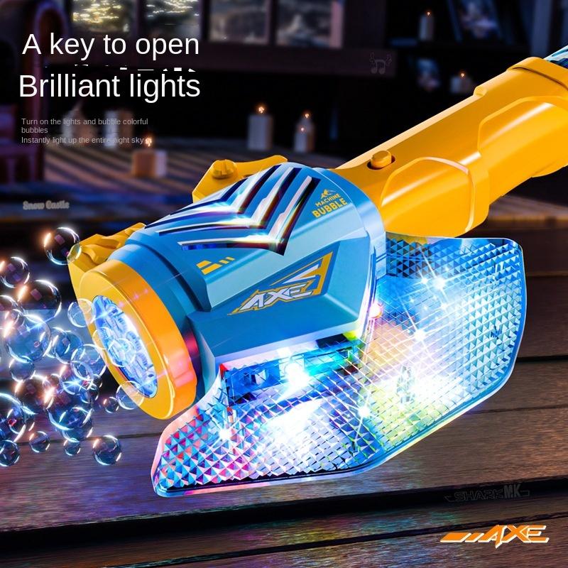 Cartoon Tomahawk Light Bubble Machine Electric Children's Toys Without Battery Without Bubble Water