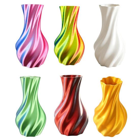 3D Printed Vase Decorative Spiral Flower Vase Modern Twisted Vase for Living Room, Shelf, Wedding & Dining Table Centerpiece, Farmhouse Home