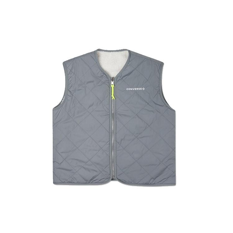 (WMNS) Converse Sherpa Reversible Vest Asia Sizing Grey Women s 10020286A01 M