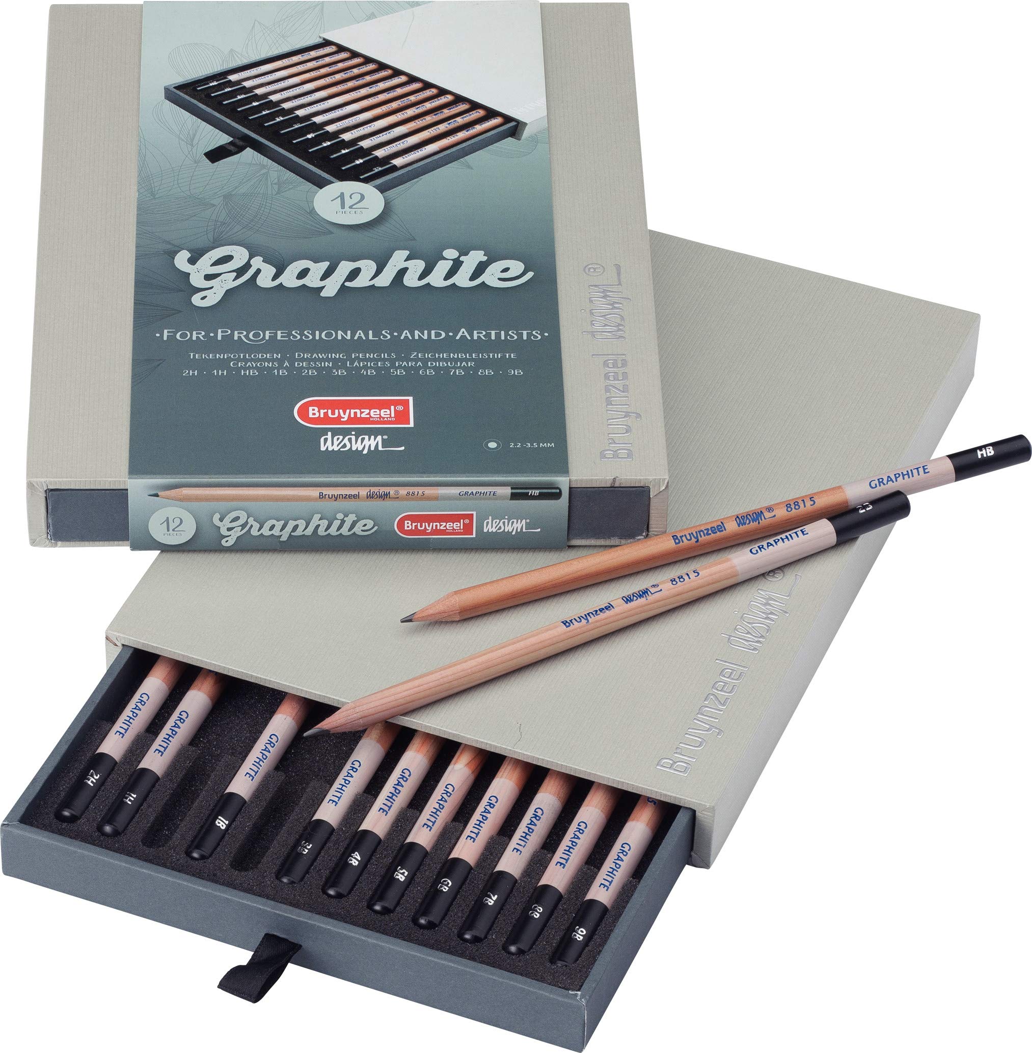 Карандаши Bruynzeel Design Graphite 400026105, набор из 12 штук,