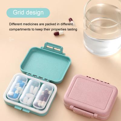 Feuchtigkeitsbeständige, quadratische, zuverlässige, abnehmbare Mini-Vitamin-Pillendose für morgens, mittags und abends