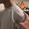 Mens Light Gray Waffle Knit Sweatshirt Embroidered Red Label Heavyweight Crewneck Long Sleeve Top Fall Winter