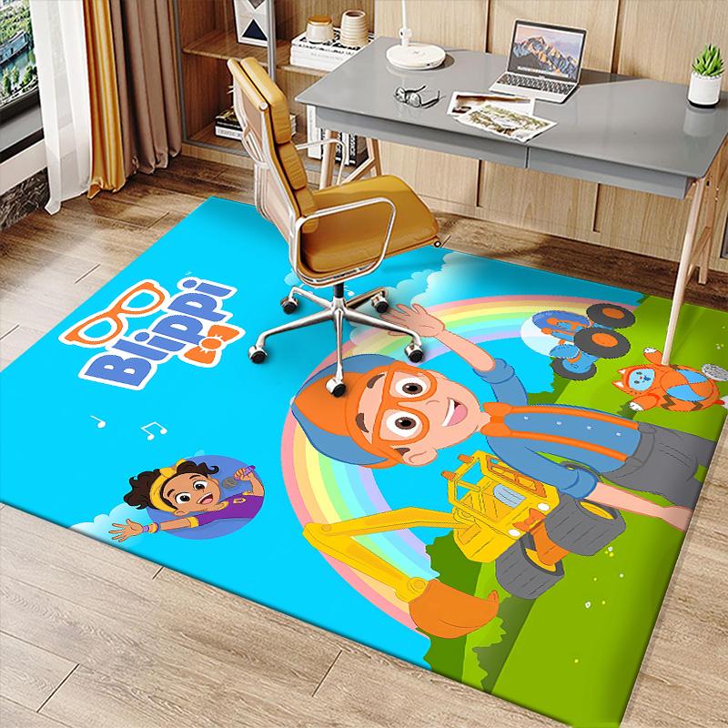 Blippi Printed Absorbent Washable Carpet, Non-Slip Bathroom Mats, Kitchen Rugs, Yoga Mat,Living Room Entrance, Camping Picnic Rugs