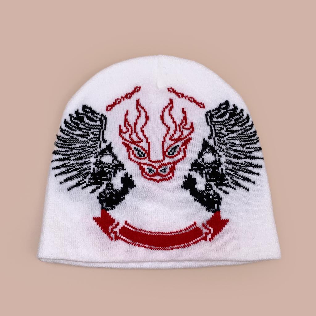Autumn and Winter Contrasting Colors Soul Knight Jacquard Knitted Hat Men and Women Warm Personality Fashion Retro Pullover Hat