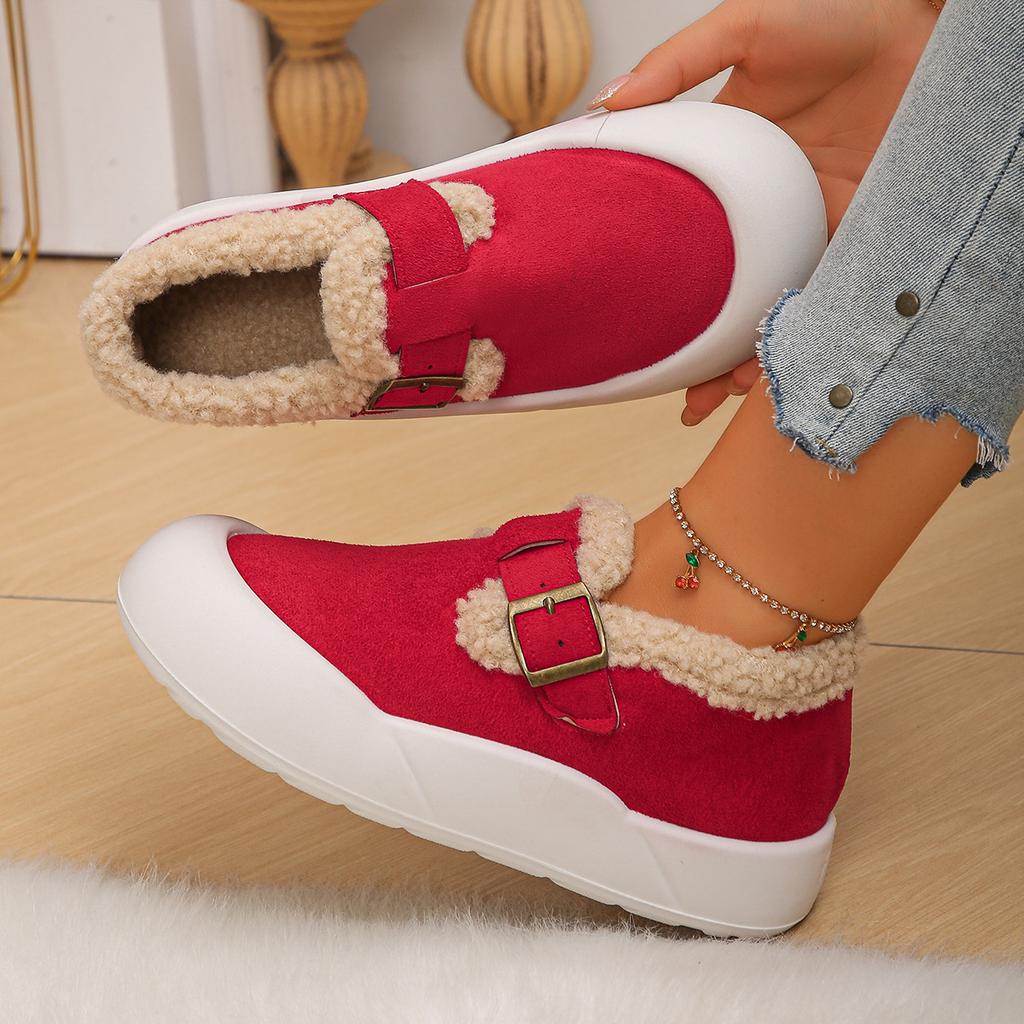Winter Velvet Anti Slip Thick Warm Cotton Shoes Snow Short Boots Women's Cotton Shoes