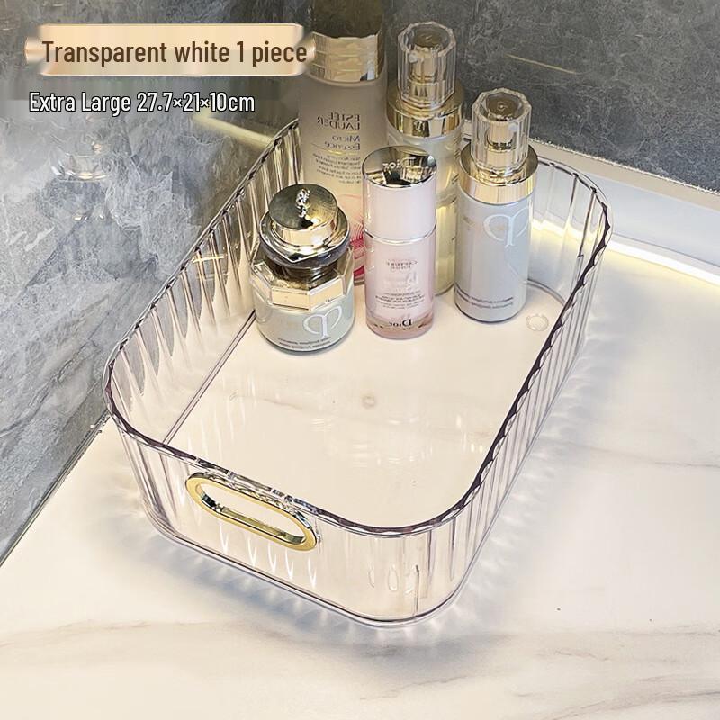 Light Luxury Transparent Acrylic Desktop Cosmetic Organizer - 2 Pack