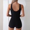 Women's Printed Patchwork Sports Competitive One-Piece Swimsuit