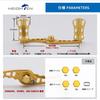 HEIGHTEN Reel Handle for Abu Universal Baitcasting Reels Wave Series 95/110mm Shimano, Daiwa, (95mm, Gold) (201)