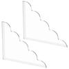 2 Piece Acrylic Shower Spatter Guard Set with Silicone Backing for Splash Reduction In Residential and Commercial Bathrooms
