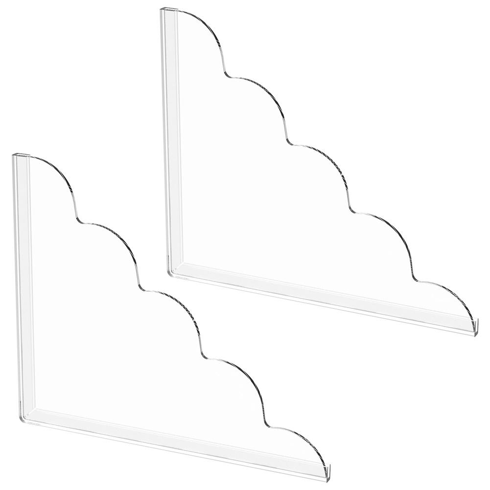 2 Piece Acrylic Shower Spatter Guard Set with Silicone Backing for Splash Reduction In Residential and Commercial Bathrooms
