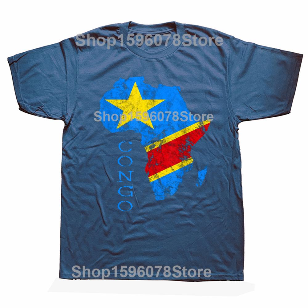 

Funny Congo Africa Map Congolese Flag African Classic TShirt Summer T Shirts Cotton Short Sleeve Oversized Loose Tshirt Tops S