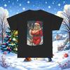 Curvy Santa Claus Illustration Tee | Weird Strange Christmas Pinup Holiday Shirt