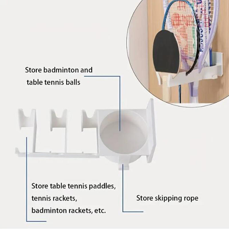Racket Storage Rack Non Perforated Door Rear Rack Home Storage Hanging Shelf No Hole Hanging Shelf