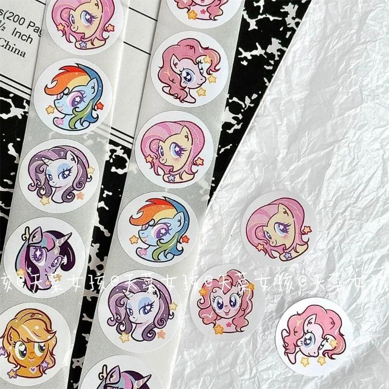 500pcs/Roll Cartoon My Little Pony Stickers Kawaii Diy Pvc Laptop Decals Decoration DIY Laptop Phone Diary Cute Sticker