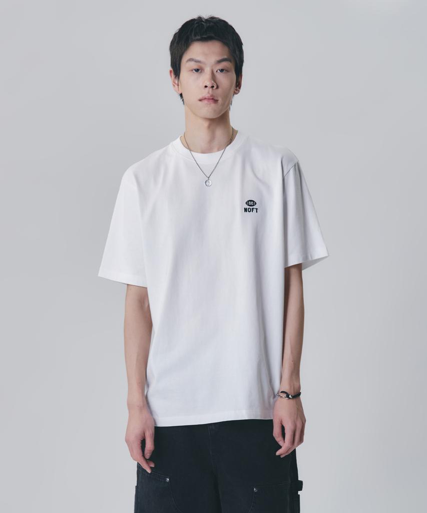 NOT ONLY FOR TODAY Noft Numberball Embroidered Short Sleeve T-Shirt [White]