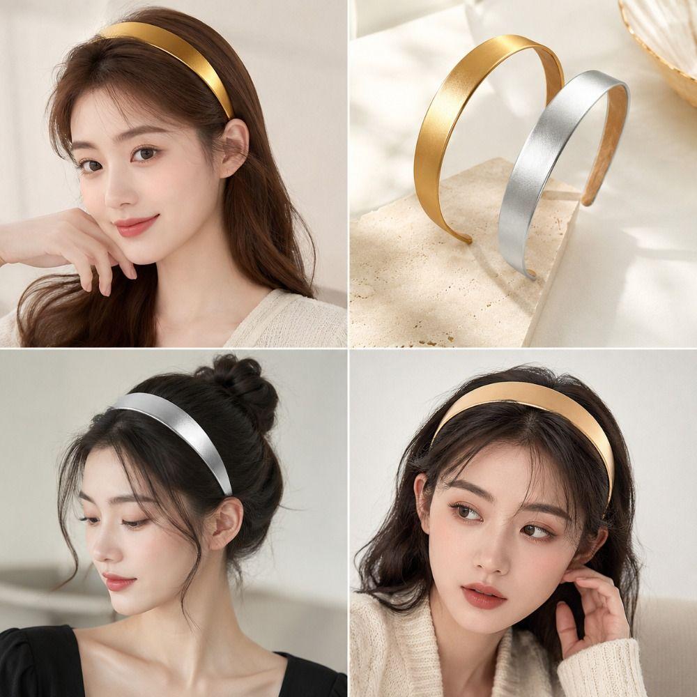 3CM Width Leather Headband Glossy Women Hair Accessory Minimalist Simple Headwear  Face Washing