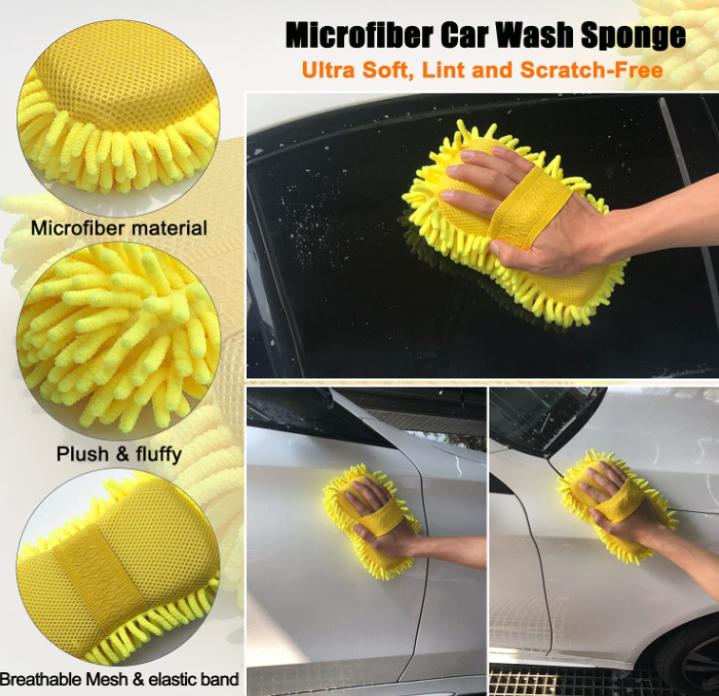 Car Wash Tool Brush 11-piece Car Glass Brush Double Wheel Hub Brush Encrypted Large Car Wash Gloves