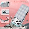 Best-selling minimalist light blue checkered phone case, iPhone 16 fresh and fresh Apple 17 Pro film protective case