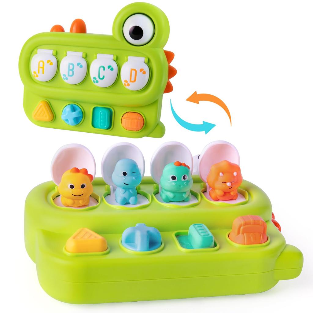 NEW Montessori Pop up Dinosaur Toys and Learning Boxes - Enhance Logic and Motor Skills Suitable for Children's Birthday Gifts