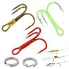 165pcs High Carbon Steel Barbed Treble Hooks Connector Circle Set Assorted Sizes 2#-10# with Storage Box
