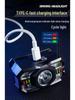 Ultra Bright Rechargeable Headlamp with Sensor, Long Battery Life, Lightweight Design for Night Fishing and Outdoor Use