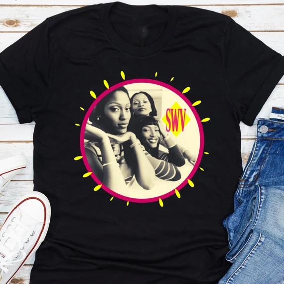 New SWV Band Short Sleeve Black S-2345XL Unisex T-Shirt Unisex T-Shirt L