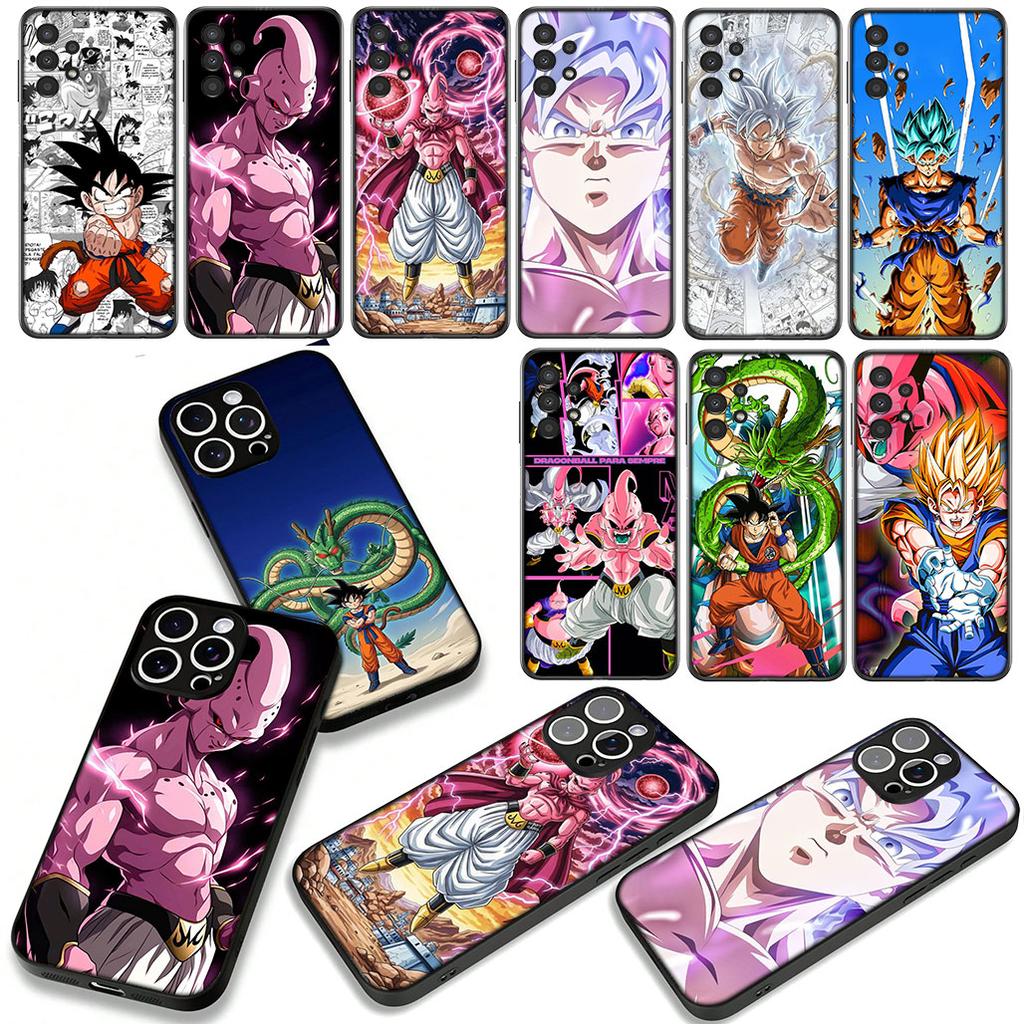for Samsung Galaxy A25 A37 A57 A12 A14 A50 A51 A70 A71 A72 A21S A04 M15 Note 20 9 8 10 Case Super Dragon Gokus Majin Buu Ball