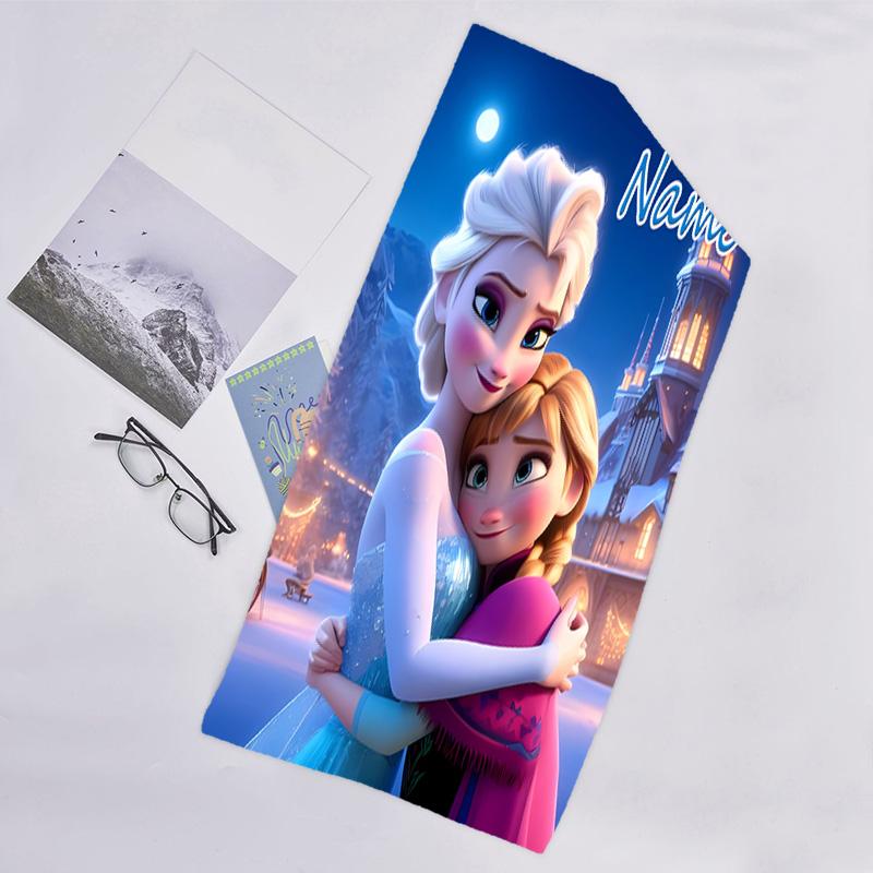 1pc Frozen5 Beach Towel with Custom Name, Beach/Swimming/Bath/Picnic/Camping Towel, Suitable for Seaside Beaches
