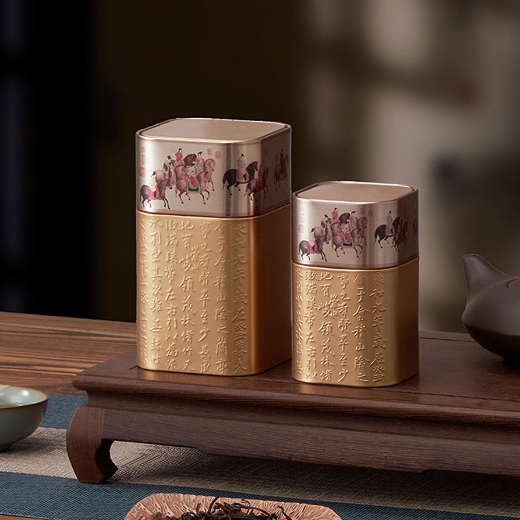 Portable Empty Tea Tin Can Reusable Tea Containers Travel Small Tea Packagings Box Vintage Tea Seal Jar Easy To Use
