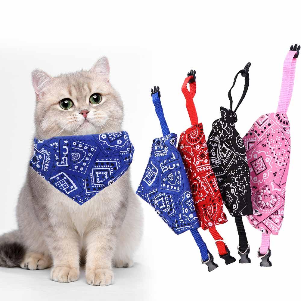 With Collar For Small,Middle,Large Dog Cats Scarf Pet Accessories Dogs Bandana Pet Triangle Towel