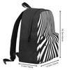 Black And White Striped Backpack Abstract Lines Stylish Backpacks Women Men Sport Pattern School Bags High Quality Rucksack