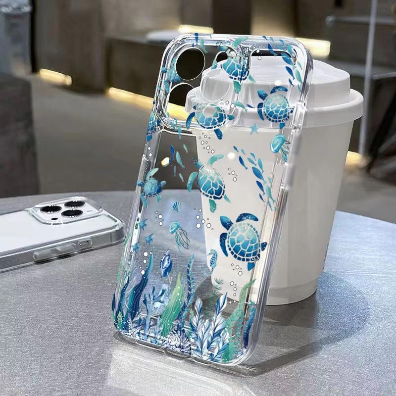 

Cute Turtle Pattern Phone Case For Xiaomi Mi Poco F7 Pro F6 F5 Mi Poco X6Pro X6 X7 X5 Pro Clear Bumper Cover Poco F6 Pro 5G