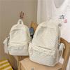 Cute Polka Dot Backpack with Lace Trim, Stylish School Bag for Women and Teens, Lightweight and Spacious Design