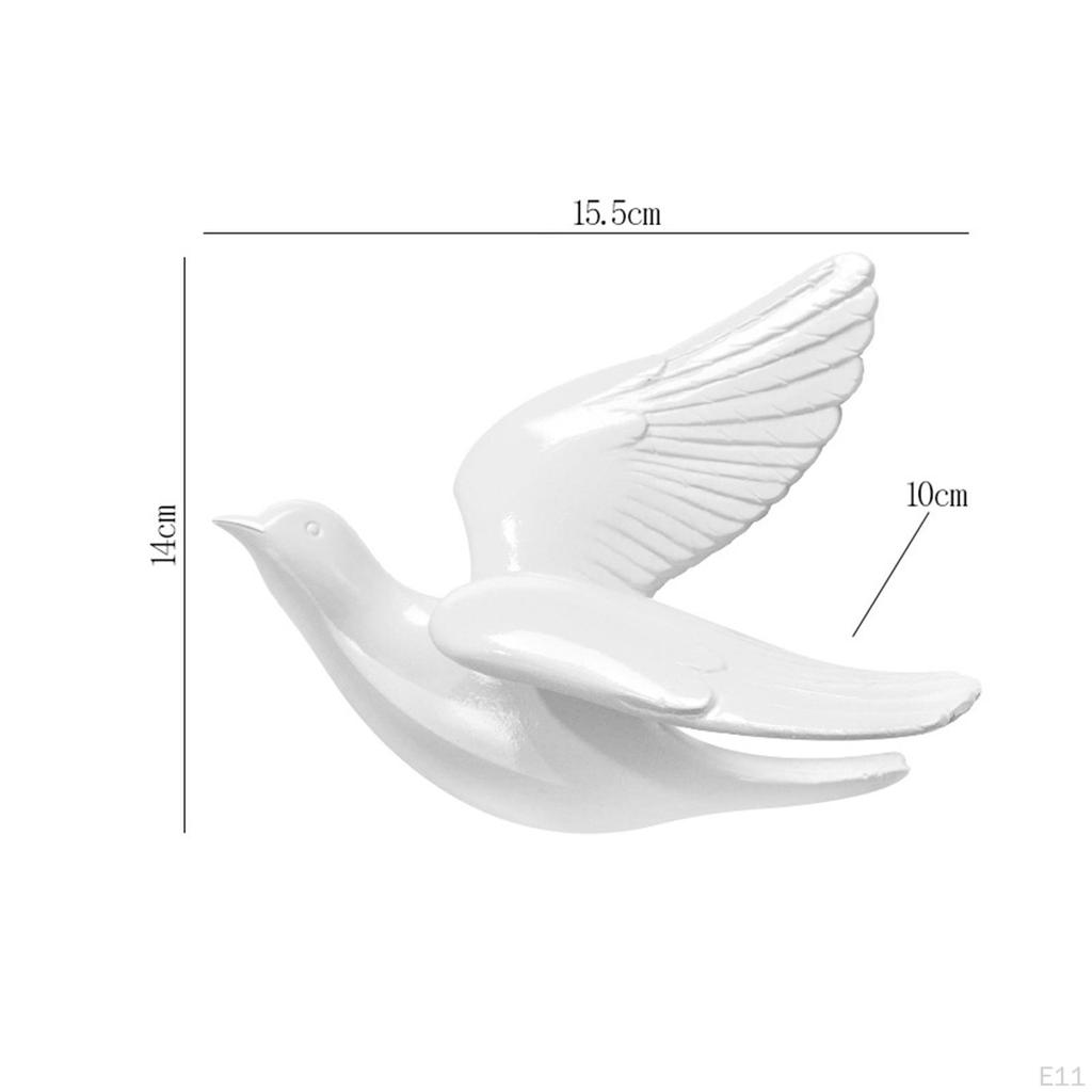 Scultura da Parete Rondine Uccelli Appesi Decorazione Stile Nordico Passeri Rondini Montati