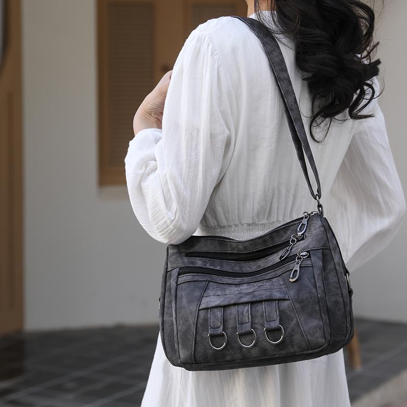 Women's Small Square Bag Mother Bag Shoulder Bag Lightweight Crossbody Bag