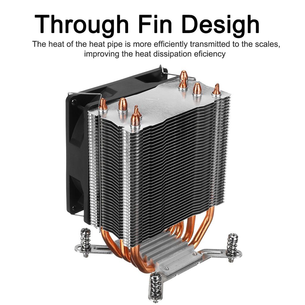 2200RPM 22dBA 4 Copper Heatpipe CPU Cooler for Aurora Light Cooling Fan with RGB for Intel LGA 2011 CPU Cooler Heatsink Radiator New